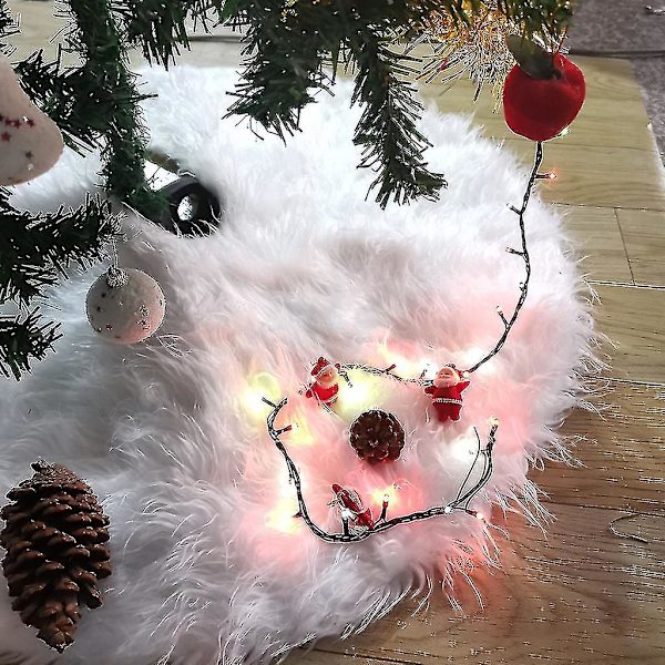 Julgransmatta Mjuk Snövit Juldekorationer Julgransmatta Semesterkjolar (150cm)
