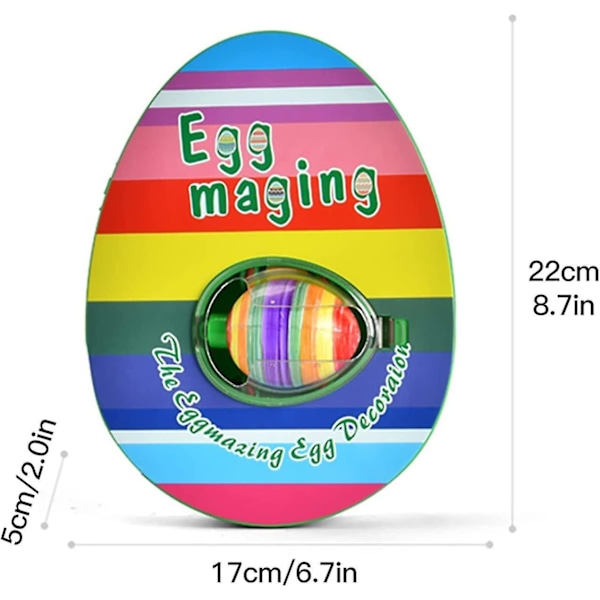 Påskeeggsdekorasjonssett Malemaskin Leke, Med 8 Fargede Markører, 3 Plast Egg