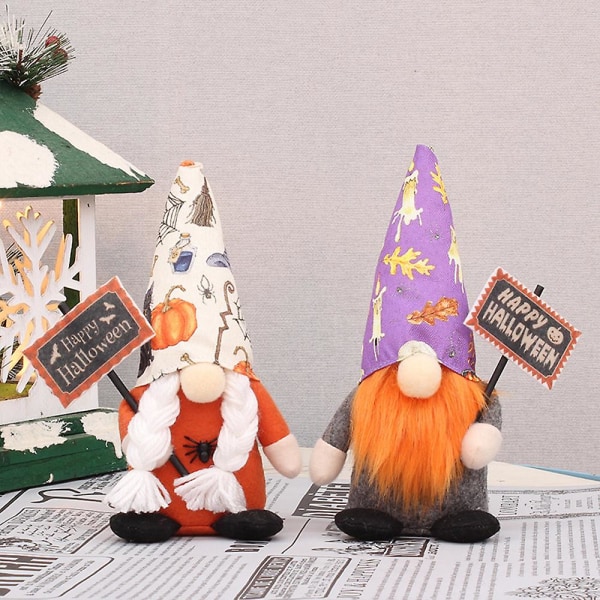 Gnomes Decoration, Gnomes Plysj stående ansiktsløse dukker til hjemmet Halloween/fest/feriedekor