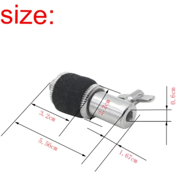 Metall hi-hat clutch, hi-hat stativ, hi-hat cymbal tilbehør, standard jazz tromme tilbehør, svart