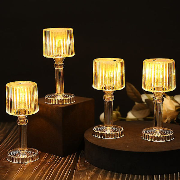Set med 2 mini LED-skrivbordslampor, liten söt lampa för födelsedag, bröllop, halloween, juldekoration (5*12 cm)