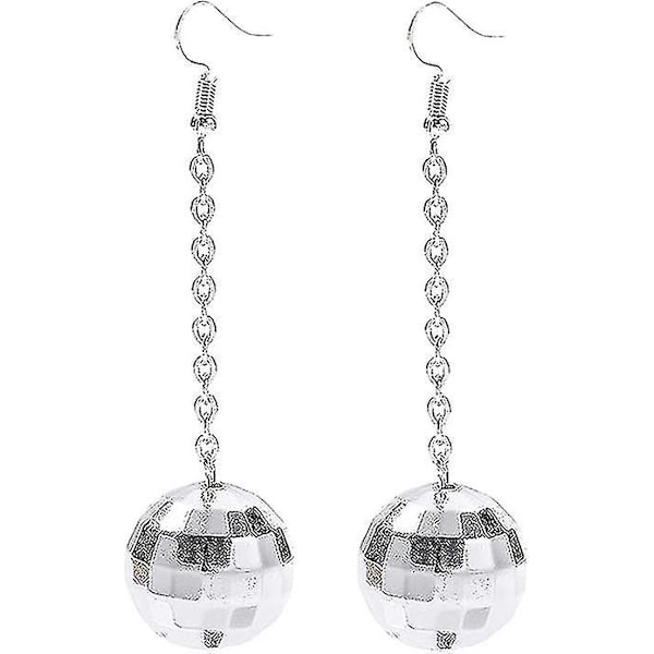 Halloween-örhängen Discokula-örhängen för kvinnor - 70-tals kvinnoaccessoarer - Val av färg (Silver)