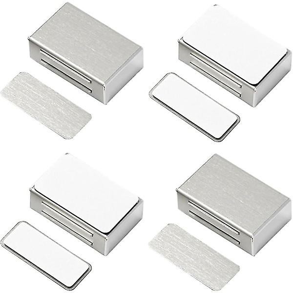 Magnetisk skåpslås självhäftande Jiayi 4-pack magnetisk dörrlås stark skåpsdörrmagnetlås rostfritt stål magnetisk lås för kök