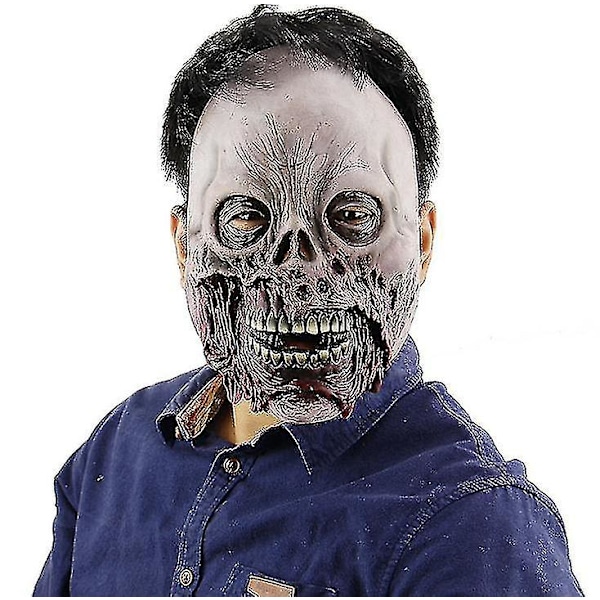 Halloween Fuld Hovedmaske Party Gyser Scary Zombie Masker_h