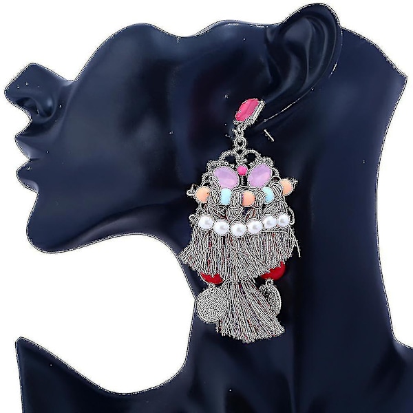 Øreringe Boho Gypsy Beachy Etniske Bohemian Øreringe Vintage Lange Tassel Øreringe