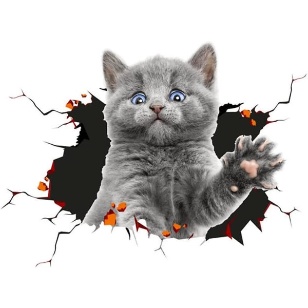 Katt Avtagbar bildekal Bildekorationsklistermärke Animation Bilfönster Rolig dekoration Chato-klistermärke