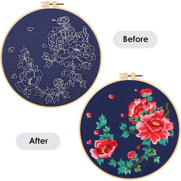Broderi diy handgjord - grön skärm dold jade