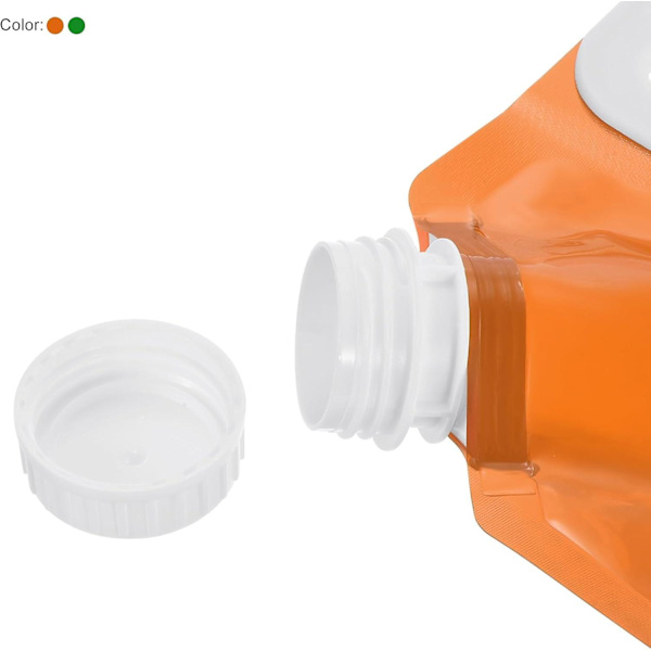 1,3 gallons 5L hopfällbar vattenbehållare påse, 4-pack plastförvaringskanna hopfällbar vattenpåse för camping, vandring, nödvattenlagring