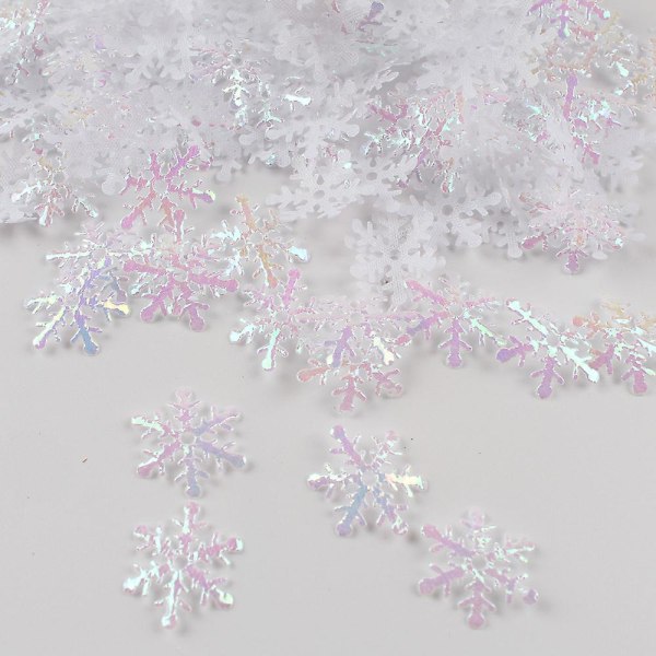 1000 kpl lumihiutalekonfettikoristeita talvikonfetti-lumijuhliin
