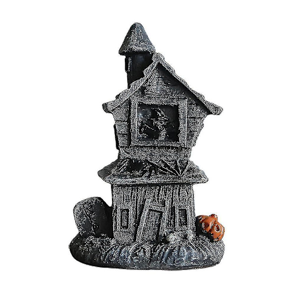 Hohtava Halloween-kallo Haukuttu talo sisustus, kauhu aavemainen valo kurpitsa Haukuttu talo pieni talo
