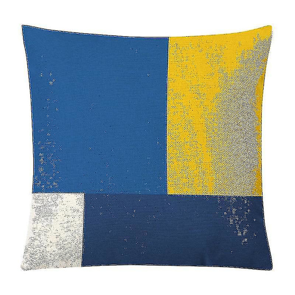 Linen Pyntekasse Dekorative Kvadratiske Putetrekk Geometriske Mønstre For Sofaer Senger Stoler Putetrekk (A)