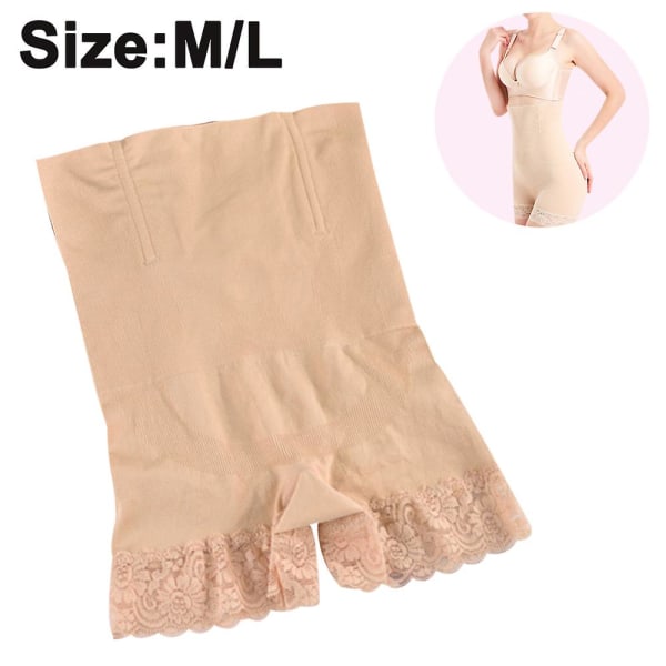 1 stk Shapewear for kvinner Magekontroll med høy midje Power Short (vanlig og plussstørrelse) (M-L）