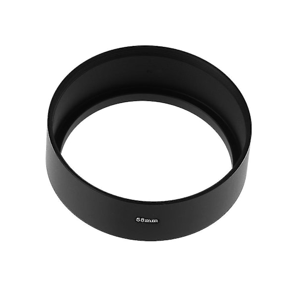Universell 58mm Teleobjektivs-motljusskydd Skruvfäste för Dslr Slr-kamera