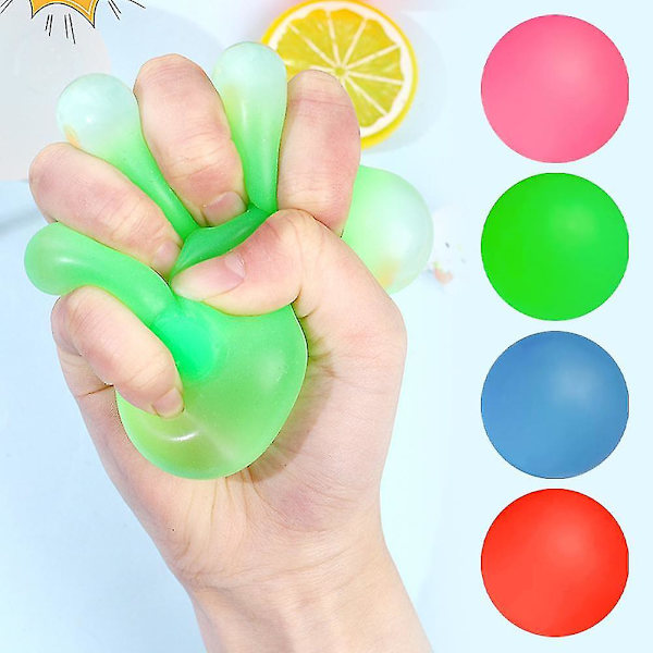 6Cm Maltosboll Leksaker Tryckboll Leksaker Sträckta Avlastningsboll Stressavlastande Leksaker (Rosa)