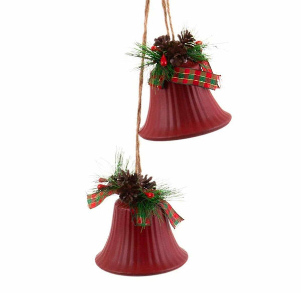 Julgranskula Röd Flerfärgad Metall Plast Fiber Huvor 14 x 9 x 47 cm