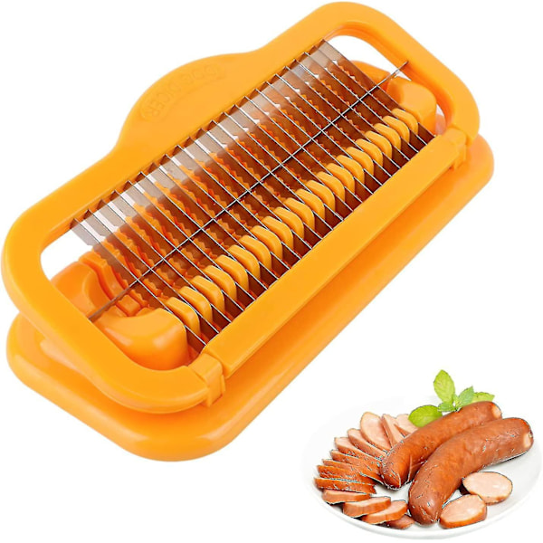 Pølse- og Bananskjærer, Slitesterk Rustfritt Stål, Multifunksjonell Pølse- og Skinkekutter