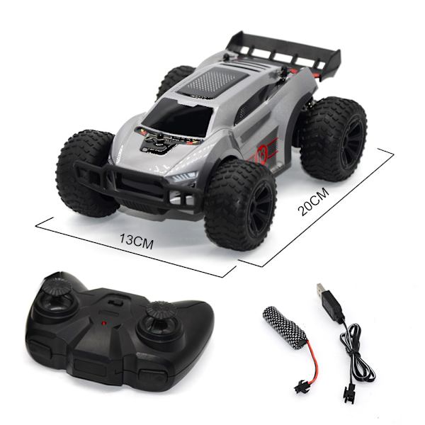 Lapset, 1/22 RC-auto 15 km/h, 2,4 GHz:n kauko-ohjattava maastoajoneuvo pienille lapsille, hopea