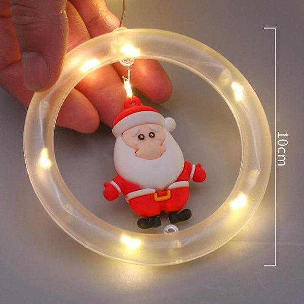Evago LED Julegardin Julenissen Lys Julevarm Hvit Lyslenke Julepynt Julenissen Elg Feelykter Med USB Strøm