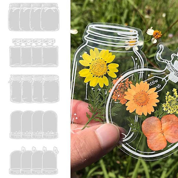Kuivattujen kukkien kirjanmerkki pullo, läpinäkyvät kuivattujen kukkien kirjanmerkit, diy kuivattujen kukkien kirjanmerkki, sopii naisille, A
