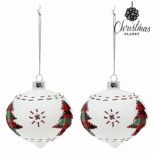 Julgranskulor 8 cm (2 st) Kristallvit