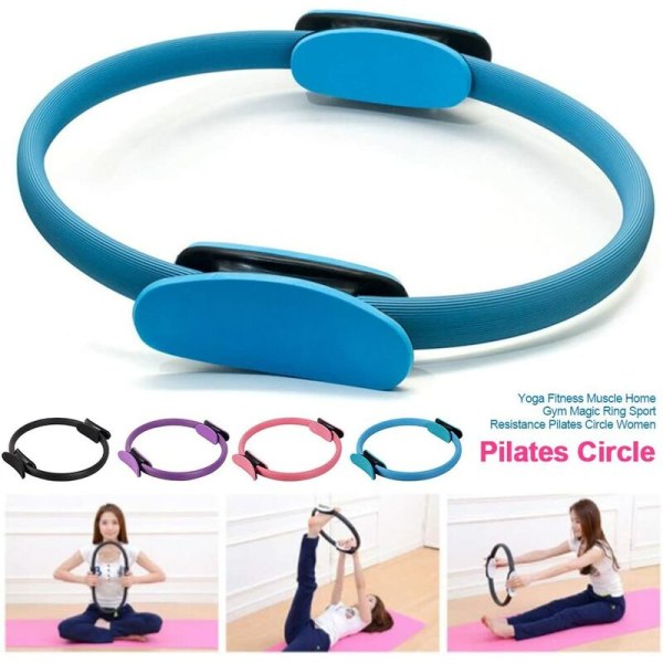 Pilatesring, motståndsträningsutrustning, blå