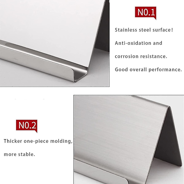 Visithållare i rostfritt stål 304 (silver) 2 stycken