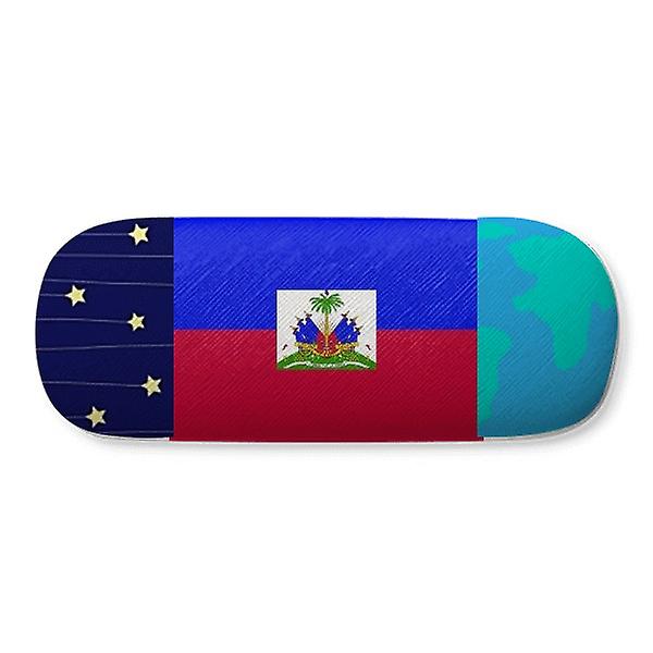 Haiti Flagga Nordamerika Land Hard Shell Glasögon Case Stjärnhimmel