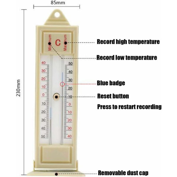 Digital termometer Max Min Termometer Inomhus Utomhus Trädgård Växthusvägg  Temperaturmätare eb9d | Fyndiq