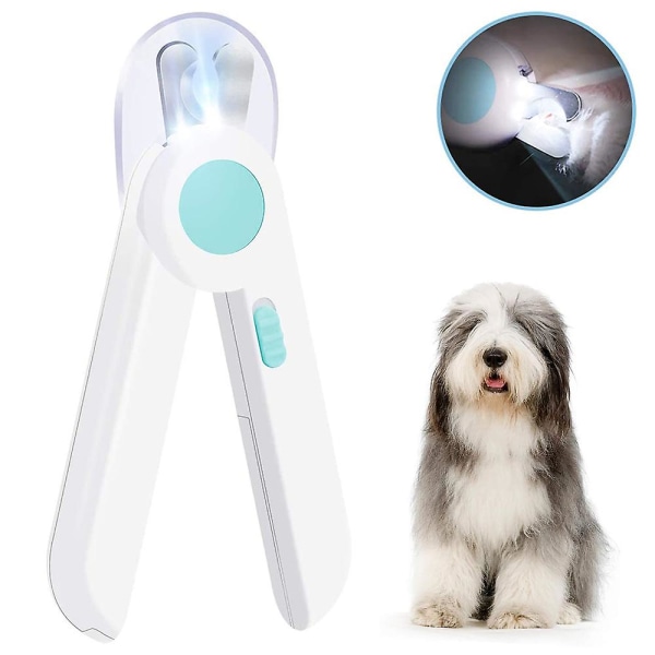 Koira-kissan kynsileikkurit ja -leikkuri, lemmikkieläinten kynsileikkurit LED-valolla kynsien liiallisen leikkaamisen estämiseksi, ilmainen kynsiviila ja partakoneen terävä terä, ammattimainen sulhanen