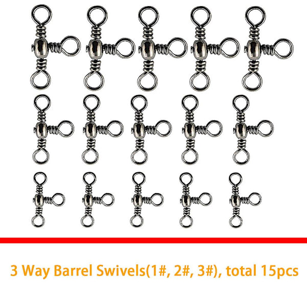 160 st Fisketillbehör Set Jig Krokar Pärlor Sänken Vikter Swivels Snaps Sliders Kit Fisketillbehör
