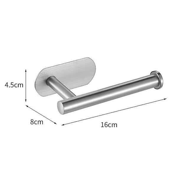 Selvklæbende toiletrulleholder til badeværelsesopgradering, moderne klæbende toiletrulleholder i børstet nikkel, 304 rustfrit stål hængende TP til