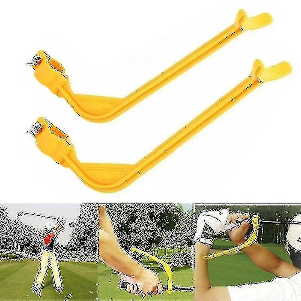 2 stk. Golf Swing Træner Begynder Gestus Justering Træningsassistent Øvelse, Golf Action Korrektor Swing Holdning Arm Vinkel Fastgjort Handling