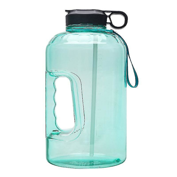 1 Gallons Vattenflaska med Tidsmarkering - 128 Oz Vattenflaska med Sugrör - Gym Vattenflaska med Rem - Stor Vattenflaska - Återanvändbara Vattenflaskor Med