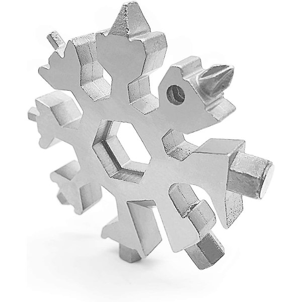 18-in-1 Snowflakes Monitoimityökalu ruostumattomasta teräksestä avaimenperän monitoimityökalu