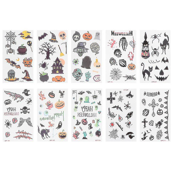 20 stk Halloween-klistremerker for Halloween-dekorasjon