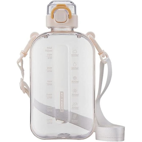750 ml läckagesäker dryckesflaska i hälsosamt material, lämplig för resor, picknick, camping och vandring