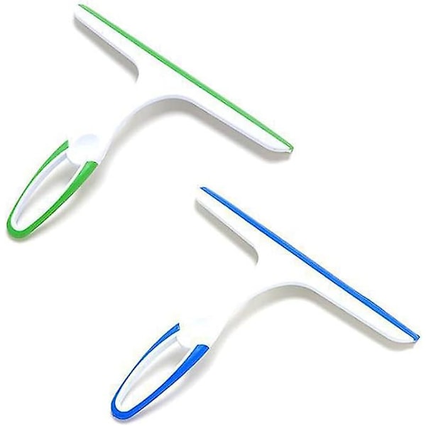 Dusjvisker, 2 stk. Bad og dusjvisker, husholdningsvannsvisker i plast for glass, speil og dusj, vindusviskere for baderomsvindu