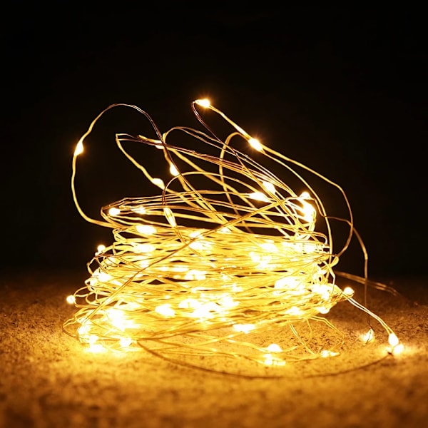 3M LED-lyskæde Kobbertråd Fe-lys Juleguirlande Soveværelse Indendørs Bryllup
