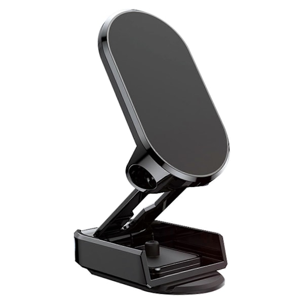 100% Helt Ny Hopfällbar Magnetisk Biltelefonhållare i Legering, Hopfällbar Magnetisk Biltelefonhållare (Svart)