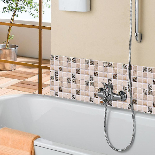 3D Mosaikplattor med PVC-material Vattentäta Värmebeständiga Lätt att Använda Hållbara För