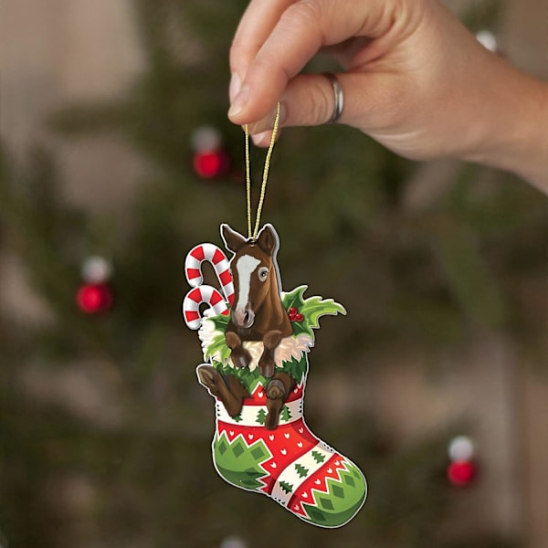 Roliga Häst-Julkulor - Födelsedagspresenter - Bilhängande - Hästälskares Julkulor - Söta Häst-Julkulor