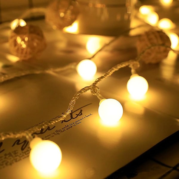 Camping LED-lampor Dekoration Rund Boll String Light Sky Curtain Natt Atmosfär Ljus Liten String Booth Booth Nattmarknad Atmosfär Ljus Liten