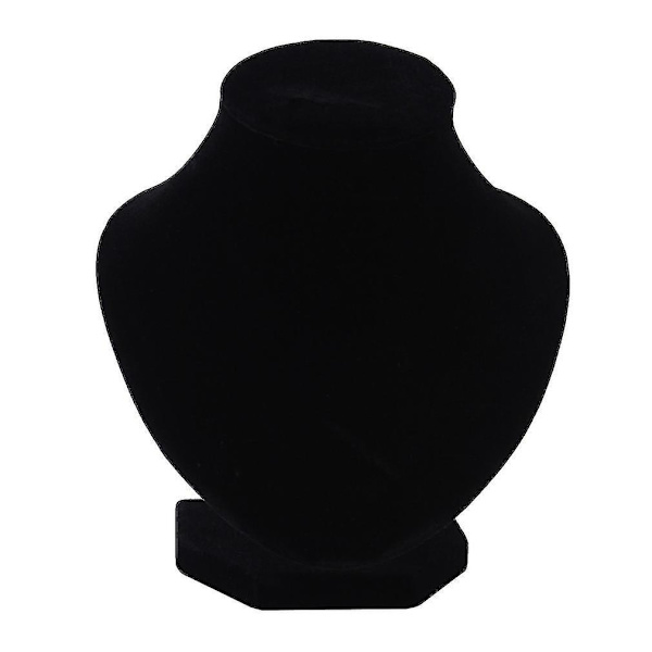 Svart Mannequin Halsband Smycken Hänge Display Stativ Hållare Dekorera 16*14