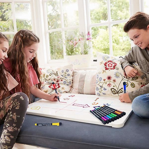 12 magnetiska whiteboardpennor och suddgummi set färg whiteboardpennor raderbara torr radera markörer tunn whiteboardpenna barn raderande markör