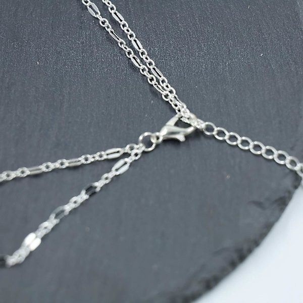 Fashion Lasso Y-kaulakoru Ketju Hienovarainen Monikerroksinen Tupsu Riippuva Koru Minimalistinen Kaulakoru Korut Naisille ja Tytöille (Hopea)