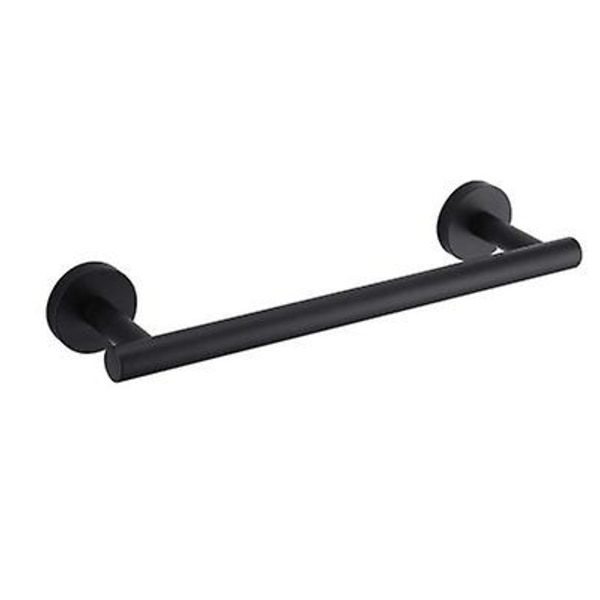 Väggmonterad handduksstång 30cm 304 Rostfritt stål Väggmonterad handduksstång Badrum Matt svart handduksstångshållare