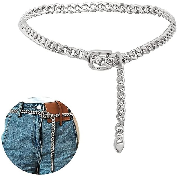 Metal Belt Belt Chains Single Layer Waist Chain Punk Jeans Chains for Women and Girls