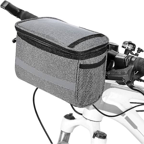 Cykelstyrbag Isolerede Forlomme Mtb Styrbag Kurv Køletaske Med Reflekterende Striber