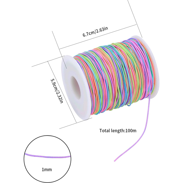 Färgad elastisk rep