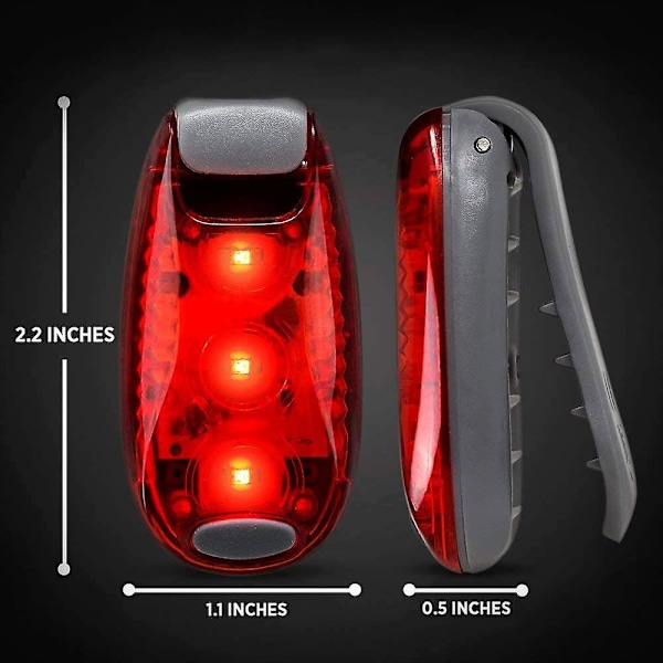 LED-säkerhetsljus (6-pack), clip-on stroboskoplöparljus för löpare, promenader, cykel, hundhalsband, barnvagn, bästa natttillbehör med hög synlighet